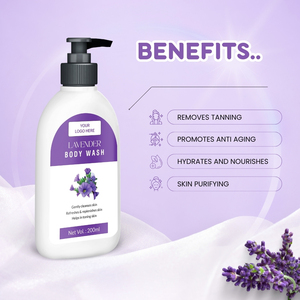 Gel Douche Moussant Hydratant Éclaircissant Sans Lavande à l'Acide Hyaluronique et Glycérine pour Peaux Sensibles de Votre Marque - Product Image 2