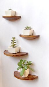 Étagère murale flottante en bois minimaliste pour la décoration intérieure moderne, solutions de rangement et d'organisation - Product Image 5