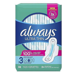 Serviettes hygiéniques Always, ultra-fines, design discret, couche supérieure en coton doux, emballage en vrac - Product Image 2