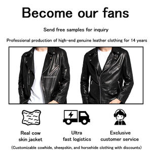 Traje de Motocicleta de Cuero Lavado de Alta Calidad, Chaqueta de Cuero Vacuno Personalizada de Alta Gama para Hombre - Product Image 4
