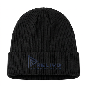 Unisex Black Solid Color Beanie Hat 100% Acrylic Computer Knitted Winter Warm Casual Style for Adults - Product Image 1
