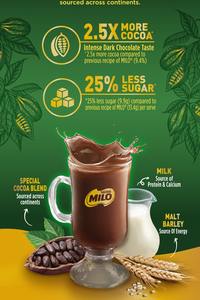 Milo Stickpack 33g, Cacao en Polvo Orgánico a Granel, Cacao en Polvo Oscuro Intenso de Alta Calidad, Fórmula con Menos Azúcar, Producto Saludable - Product Image 5