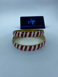 Fashion Ethnic Jewelry <b>Resin</b> Brass Anti-Tarnish Lightweight Bangles for Women Party Occasion - Product Image 2