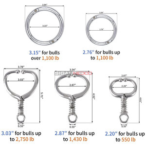 ห่วงจมูกวัวเหล็กกล้าคาร์บอน ทนทาน ใช้งานหนัก อุปกรณ์จัดการปศุสัตว์ ป้องกันสนิม ใช้งานง่าย ล็อคแน่น - Product Image 5