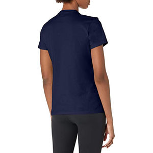 Chemise à manches courtes pour femme, printemps-été, nouvelle collection, coupe ample, mélange de polyester et de coton, col rond - Product Image 2