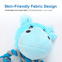 Jouet à mâcher en peluche éco-responsable pour chiens de petite/moyenne taille et chiots - Durable, interactif, soulage l'anxiété, favorise la santé dentaire