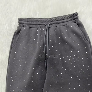 <b>Sparkling</b> Rhinestone Winter Casual Tracksuit with Hooded Sweatshirt and Sweatpants for Men - Product Image 4