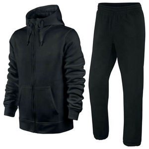 Unisex Black Full <b>Zip</b> <b>Hooded</b> Polyester/Cotton Solid Color Casual Reversible Lightweight Breathable Streetwear Side Tracksuit - Product Image 6