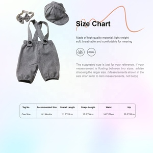 3 pezzi neonato elegante bambino <span class=keywords><strong>per</strong></span> la fotografia estiva vestito bambino piccolo uomo completo foto set di tiro - Product Image 6