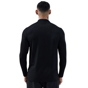 <b>Mens</b> Mock Neck Performance Training Top Long Sleeve Athletic Compression <b>Pullover</b> Gym Running Sportswear Shirt - Product Image 6