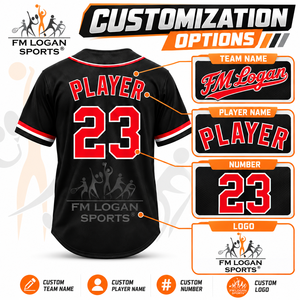 Camiseta de Béisbol Personalizada Unisex con Botones, 100% Poliéster, Secado Rápido, Manga Corta, Cuello en V, Diseño de Parches, Impresión Digital sin Costuras - Product Image 6