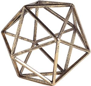 Escultura Decorativa Torre & Tagus Oro Polygon, Gran Estatua Decorativa Geométrica con Acabado Dorado para Mesa de Salón, Oficina u Hogar - Product Image 5