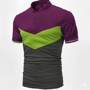 Polo homme slim fit à manches courtes en mélange de coton, décontracté, tendance estivale, streetwear élégant - Product Image 5