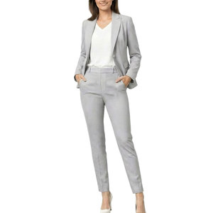 Fashion Ladies Business Suit <b>Blazer</b> And Trouser <b>Set</b> Classic Office Wear Formal Clothing Custom Design - Product Image 1
