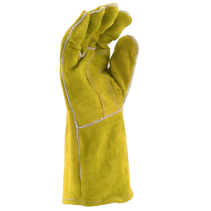 Guantes de Soldadura con Logotipo Personalizado, Guantes de Trabajo de Cuero Vacuno, Protección Contra el Calor, Guantes de Seguridad para la Construcción - Product Image 2