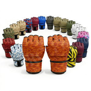 Guantes de Sparring MMA Personalizados con Estampado de Camuflaje, Guantes de Boxeo de Medio Dedo con Logotipo Personalizado para Entrenamiento y Protección en el Gimnasio - Product Image 1