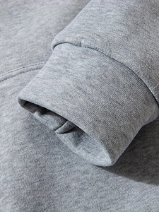 Sudadera con Capucha Gris Premium para Hombre, Cómoda y Elegante, Sudadera Unisex Lisa, Sudadera con Capucha de Felpa Gris Jaspeado, Ropa Urbana, Top Básico - Product Image 3