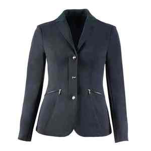 Veste d'équitation noire pour femme 2026 à manches longues pour le saut d'obstacles, pantalon blanc inclus, polyester et coton - Product Image 1