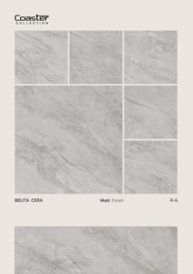 Azulejo de porcelana moderno de 60x60 cm con detalles mate tallados que aportan movimiento texturizado refinado y un toque de elegancia al interior. - Product Image 3