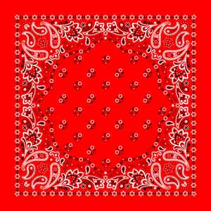 Bandana en coton respirant rouge vif pour hommes et femmes, foulard floral unisexe pour le streetwear quotidien, les voyages et les festivals - Product Image 1