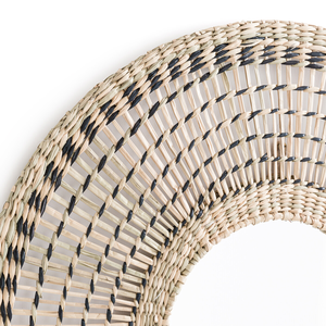 Espejo Redondo de Pared Hecho a Mano con Hierba Marina Ecológica, Espejos Decorativos Estilo Rústico para Sala de Estar, Venta al por Mayor desde Vietnam - Product Image 3