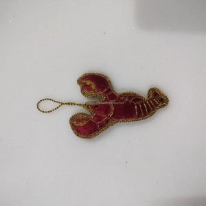 Adorno Colgante de Acero Inoxidable Plateado, Hecho a Mano con Cuentas, Corazón Bordado con Cristales de Estrás, Perlas y Lentejuelas, para Bodas - Product Image 6