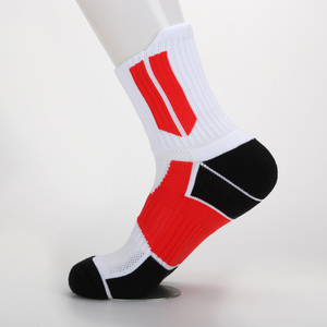 Men's Ankle <b>Socks</b> Striped <b>Black</b> White Gray Breathable Knitted Sports Cotton Polyester Spandex Summer Wear - Product Image 2