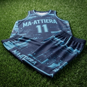 Ma-Attiera Ensemble Maillot et Short de Basketball pour Homme, Impression par Sublimation, Polyester Respirant, Tenue d'Équipe, Taille Adulte - Product Image 5