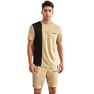 Conjunto de dos piezas de camisa polo y pantalones cortos de golf casuales de verano para hombre, talla grande, 100% algodón estampado, al por mayor - Product Image 6