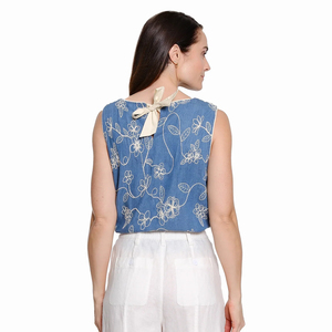Blusa de Moda Casual con Cuello Camisero, Color Blanco, Manga Larga, con Botones, para Mujer - Product Image 3