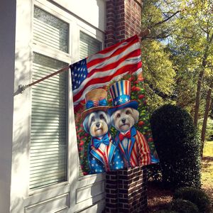 Tous les Américains Dandie Dinmont Terrier Multicolor Large Porch Sleeve Pole Décoratif Yard Banner Artwork Polyester House Wall - Product Image 2