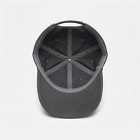 Casquette de baseball unisexe grise avec lettre A brodée en 3D sur le panneau avant, casquette décontractée ajustée à 6 panneaux