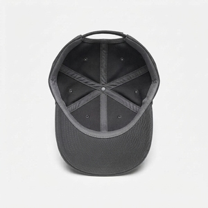Gorra de Béisbol Unisex Gris con Letra A Bordada en 3D en el Panel Frontal, Gorra Casual Ajustada de 6 Paneles - Product Image 4