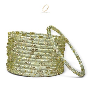 Bracelets haut de gamme en verre cristal blanc plaqué or pour femmes, collection mode pour mariage et fête, prix de gros - Product Image 5