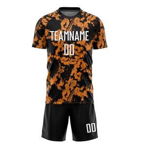 Camiseta de Fútbol para Hombre al por Mayor, 100% Poliéster, Impresión por Transferencia de Calor, Teñido en Prenda, Nombres y Números de Equipo Personalizados, Transpirable, Manga Corta - Product Image 2
