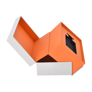 High-End Luxury Eco-Friendly Recycled Materials Gift Box Set Rigid Cardboard Sponge Lined Pink Box Removable Lid Ribbon Custom - Product Image 3