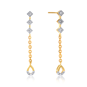 Luxury 18K Gold Plated Lab Grown <b>Diamond</b> Brilliant Cut Trendy Chain Drop <b>Earrings</b> Women Elegant Long <b>Dangle</b> Bridal Party Jewelry - Product Image 3