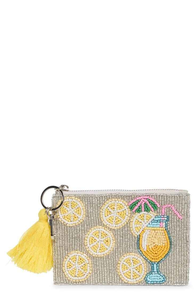 Classic Closure <b>Mini</b> Coin Pouch with Hand Embroidered Beaded Design Mixed Colors Daily Use - Product Image 2