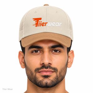 Casquettes de camionneur en coton à 5 panneaux personnalisées, pré-courbées, en maille, pour le cyclisme décontracté, avec logo brodé personnalisé, pour usage quotidien, vente en gros - Product Image 1