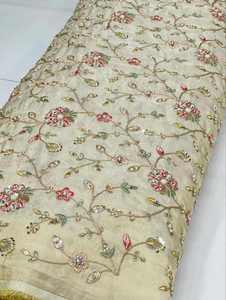 Tela de encaje con cuentas bordadas para vestidos de novia y ropa de noche, suministro al por mayor para compradores de moda globales en todo el mundo. - Product Image 1