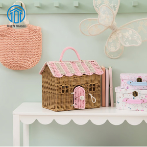 Best Selling New Design Handmade Rattan House <b>Storage</b> <b>Basket</b> High Quality Wicker <b>Toy</b> <b>Basket</b> Nursery Home Organizer - Product Image 3