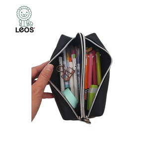 Trousse à crayons à fermeture éclair en PVC personnalisée avec espace de rangement séparé pour les écoliers - Product Image 2