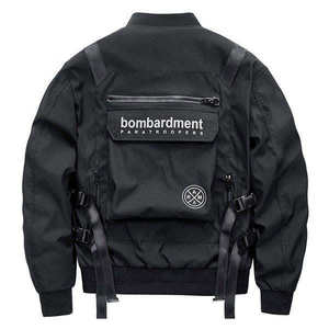 Men's Techwear <b>Jacket</b> Tactical Multi-Pocket Bomber Streetwear Windbreaker Cargo Hip Hop Functional <b>Punk</b> Style Utility Outwear - Product Image 4