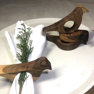 Anillo para servilletas con forma de pájaro de madera, soporte decorativo de madera natural para mesa de cocina, comedor y decoración moderna del hogar - Product Image 3