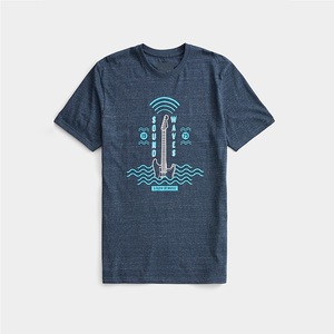 Camiseta Deportiva de Cuello Alto para Hombre, Tejida, 100% Algodón, Corte Regular, 240 Gramos, Estampado de Letras, Manga Corta Formal - Product Image 2