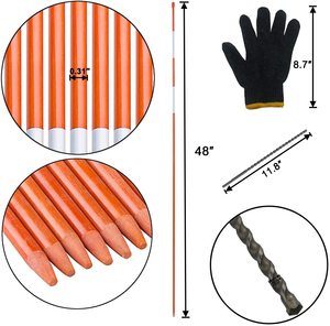 48" 60" 71" Reflective Snow Marker Tool Set glass fiber <b>rods</b> - Product Image 4