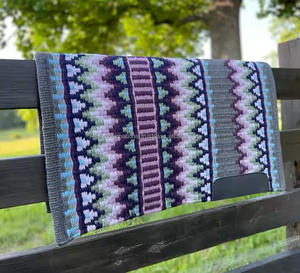 Almohadillas de sillín tejidas a mano DE DOBLE TEJIDO de lana de Nueva Zelanda de la mejor calidad, colores atractivos, manta de caballo para espectáculo occidental - Product Image 4