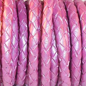 Cordons ronds en cuir tressé véritable cordons tressés 4mm pour la fabrication d'accessoires de bijoux Bracelets Pendentif - Product Image 3