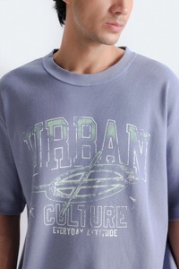 เสื้อยืดโอเวอร์ไซส์ผู้ชาย Sportsly International Urban Culture แขนสั้น คอกลม สไตล์สตรีท ผ้าฝ้ายเจอร์ซีย์ 100% ทรงปกติ - Product Image 4
