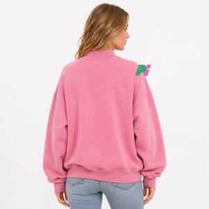 Sudadera rosa de cuello alto con letras TENNESSEE y aplique de mapa, sudadera gruesa de cuello alto para invierno - Product Image 4